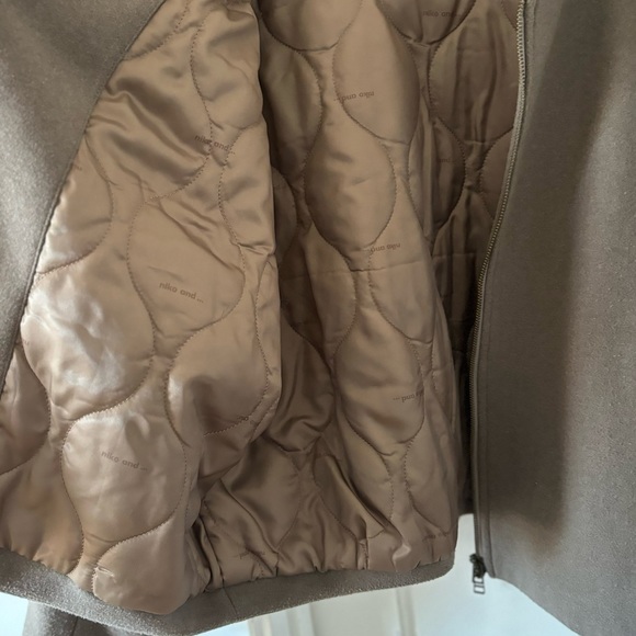 Nico And… Woolly Tec Oversized Zip Beige Coat Jacket - Picture 6 of 13